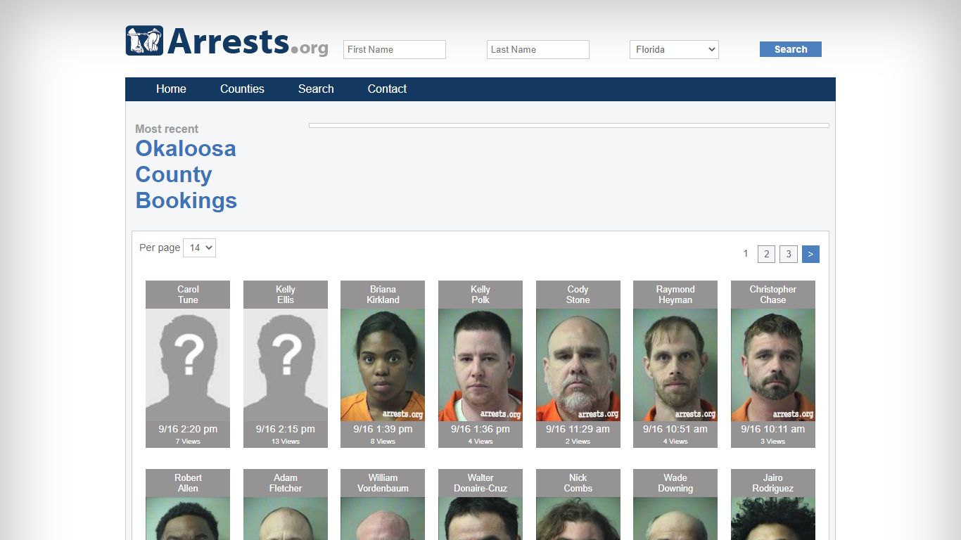 Okaloosa County Arrests and Inmate Search